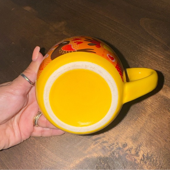 Nestle Abuelita Colorful Brown Bird Red Wings Heart Flowers, Coffee Tea Cup Mug - Picture 9 of 10